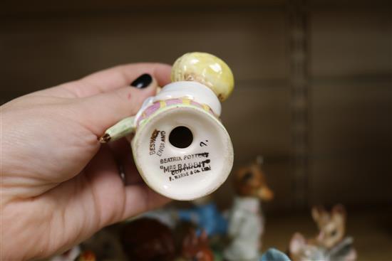 Fifteen Beswick Beatrix Potter figures, all Gold backstamp (four with some damage)